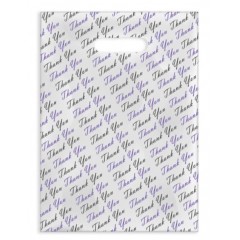 Sherman Dental PURPLE/BLACK THANK YOU BAG - SCRIPT 7" x 10"